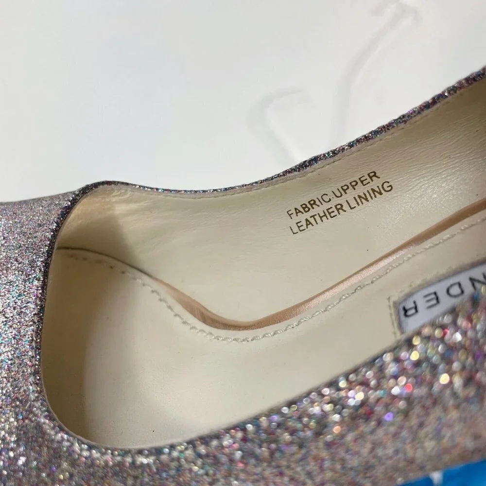 Vera Wang Lavender Womens Selima Glitter Platform Pump 5.5 M Peep Toe Cocktail‎